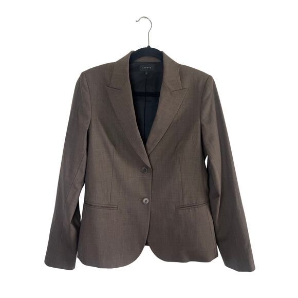 VINTAGE | Y2K Nichelle Tailor Cotton Double Button Slim Fit Theory Blazer - Picture 1 of 16